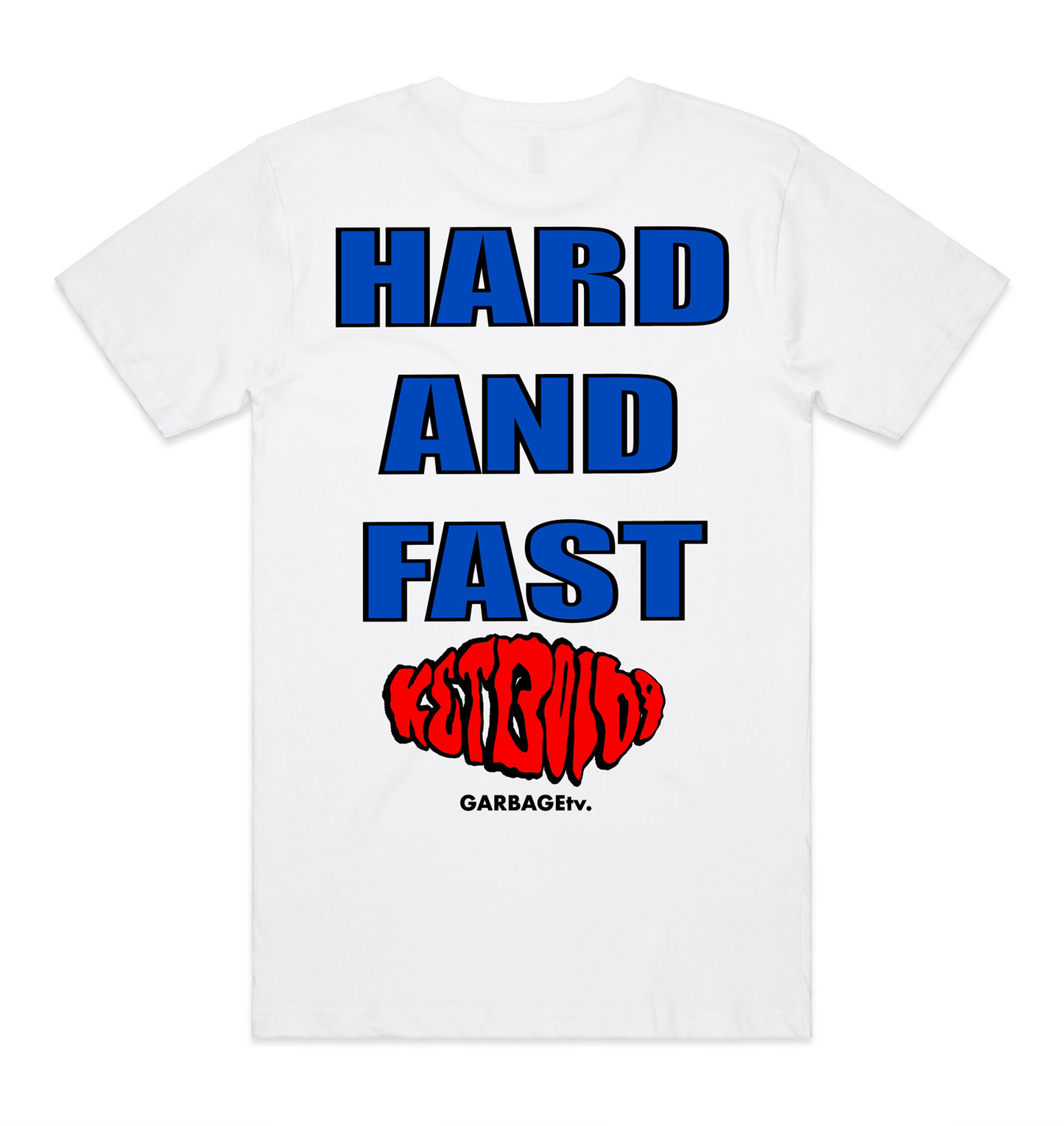 GarbageTV x Ketboi69 S/S T-shirt - White (3 Colour Print)