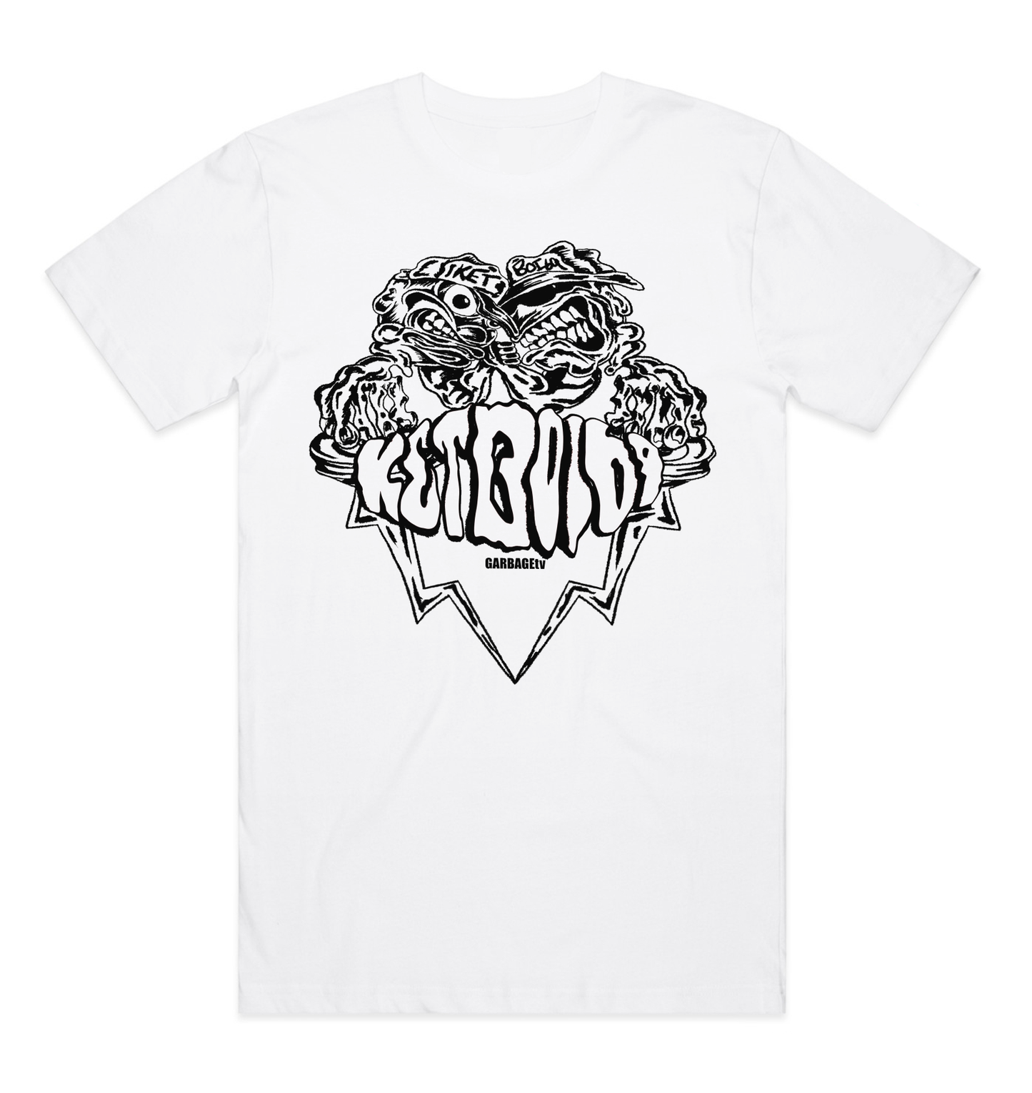 GarbageTV x Ketboi69 S/S T-shirt - White (1 Colour Print)
